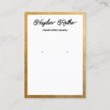 Script White en Gold Earring Jewelry Display