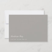 Script White & Grey Bachelorette Party Kaart (Voorkant)