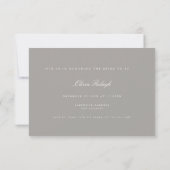 Script White & Grey Bachelorette Party Kaart (Achterkant)