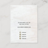 Script White Ketting Bracelet Display Visitekaartje (Achterkant)