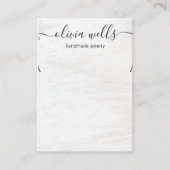 Script White Ketting Bracelet Display Visitekaartje (Voorkant)