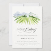 Script Winery Wine Tasting Party uitnodigen Bedankkaart (Voorkant)