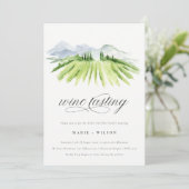 Script Winery Wine Tasting Party uitnodigen Bedankkaart (Staand voorkant)