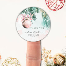Script Winter Kerstmeisje Baby Shower bedankt