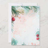 Script Winter Kerstmeisje Baby Shower Kaart (Achterkant)
