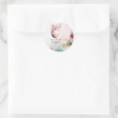 Script Winter Kerstmeisje Baby Shower Ronde Sticker (Tas)