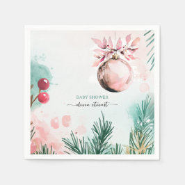 Script Winter Kerstmeisje Baby Shower  Servet