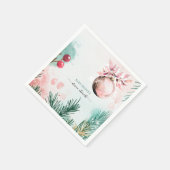 Script Winter Kerstmeisje Baby Shower Servet (Hoek)