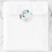 Script Winter Kerstmis Jongen Baby Shower bedankt Ronde Sticker (Tas)