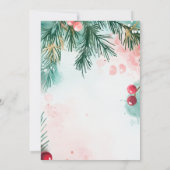 Script Winter Kerstmis jongen Baby Shower Kaart (Achterkant)