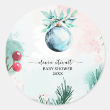 Script Winter Kerstmis Jongen Baby Shower 