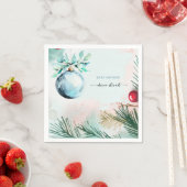 Script Winter Kerstmis jongen Baby Shower Servet (Insitu)