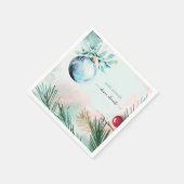 Script Winter Kerstmis jongen Baby Shower Servet (Hoek)