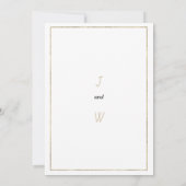  script witgouden bloemen Save the Date Kaart (Achterkant)