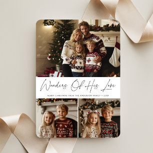 Script Wonders of His Love Religious Christmas Feestdagenkaart