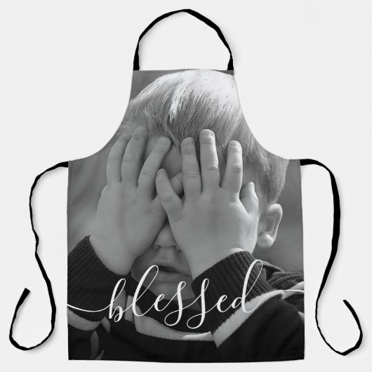 Script Wording Custom Photo Apron Schort (Voorkant)