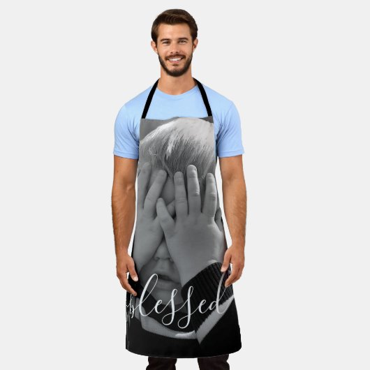 Script Wording Custom Photo Apron Schort (Gedragen)