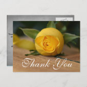 Script Yellow Rose - Bedankt voor je creditcard Briefkaart (Voorkant / Achterkant)