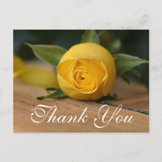 Script Yellow Rose - Bedankt voor je creditcard Briefkaart