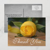 Script Yellow Rose - Bedankt voor je creditcard Briefkaart (Voorkant / Achterkant)