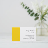Script Yellow White Plain Simple Visitekaartje (Staand voorkant)