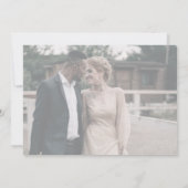 script | Zachte horizontale fotobruiloft Kaart (Achterkant)