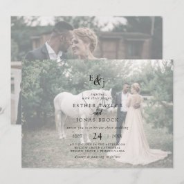  script | Zachte horizontale fotobruiloft Kaart