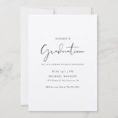 Script Ze deed het minimalistische Afstuderen Girl Kaart (Achterkant)