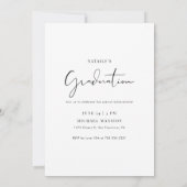 Script Ze deed het minimalistische Afstuderen Girl Kaart (Achterkant)