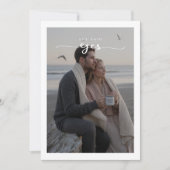 Script Ze zei ja verlovingsfeest strandfoto Kaart (Voorkant)
