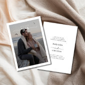 Script Ze zei ja verlovingsfeest strandfoto Kaart