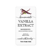 Script zelfgemaakte Madagaskar vanille-extract lab Etiket (Voorkant)
