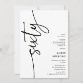 Script Zestigste Verjaardag Kaart (Voorkant)