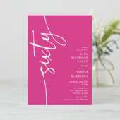 Script Zestigste Verjaardag Kaart (Staand voorkant)