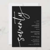 Script Zeventigste Verjaardag Kaart (Voorkant)