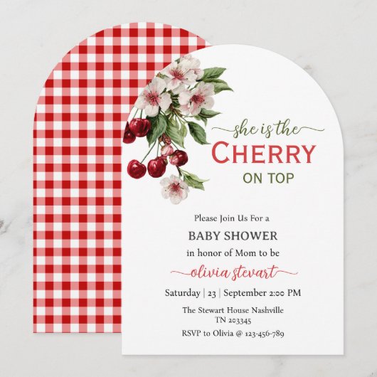 Script zij is het helemaal Baby Shower Kaart (Voorkant / Achterkant)