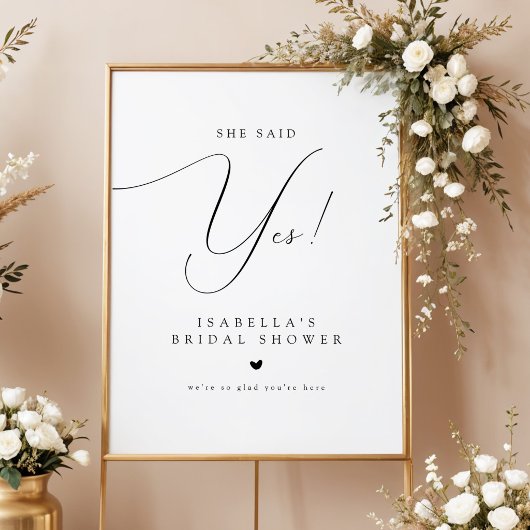 Script Zij Zei Ja Bruidsfeest Welkom Poster