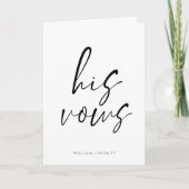 Script Zijn geloften bruiloft Kaart (Voorkant)