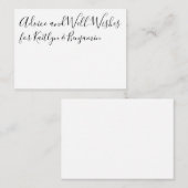 Script Zwart en Wit Advies & Gelukwensen Kaart (Voorkant / Achterkant)