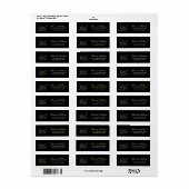 Script Zwart Goud 2024 Afstuderen Retouradres Etiket (Full Sheet)