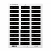 Script Zwart Goud 2024 Afstuderen Retouradres Etiket (Full Sheet)