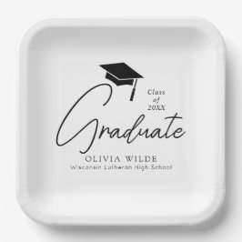  Script Zwart-wit Afstuderen Papieren Bordje