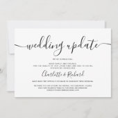 Script zwart-wit bruiloft foto verkleining aankondiging (Voorkant)