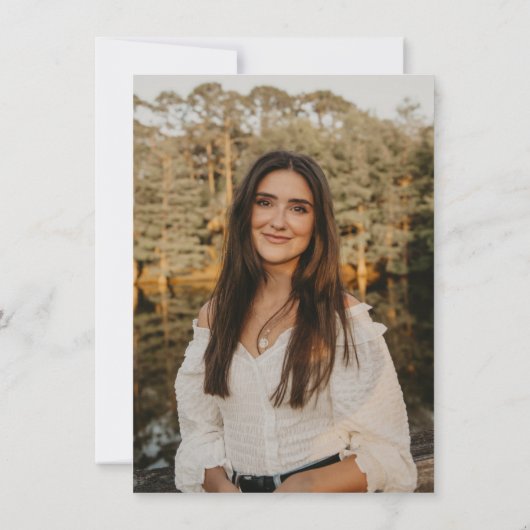 Script Zwart & Wit Foto Afstuderen Dank u Kaart