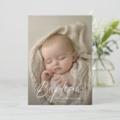 Script Zwart & Wit Geslacht Neutraal Fotodoop Kaart (Staand voorkant)