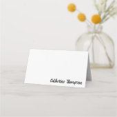 Script Zwart & Wit Huwelijk Eenvoudig Trendy Moder Plaatskaartje (Voorkant)