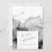 Script Zwart Wit Save the Date Fotokaart Kaart (Achterkant)