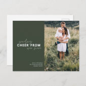 scriptafstand die cheer verzendt van hier briefkaart (Voorkant / Achterkant)