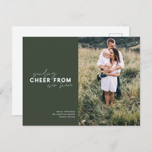 scriptafstand die cheer verzendt van hier briefkaart (Voorkant / Achterkant)