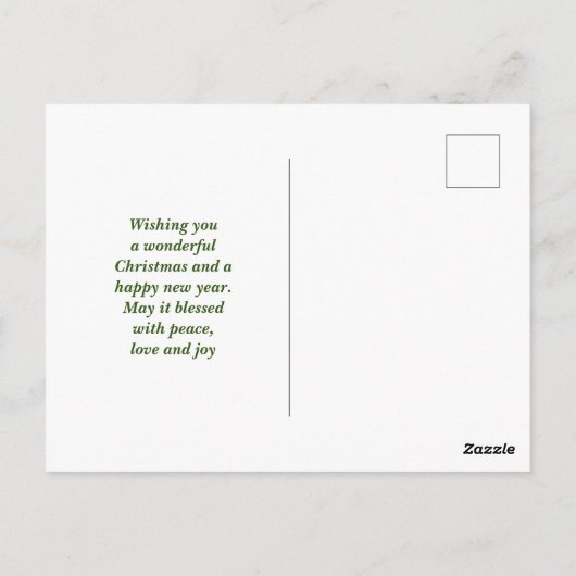 scriptafstand die cheer verzendt van hier briefkaart (Achterkant)